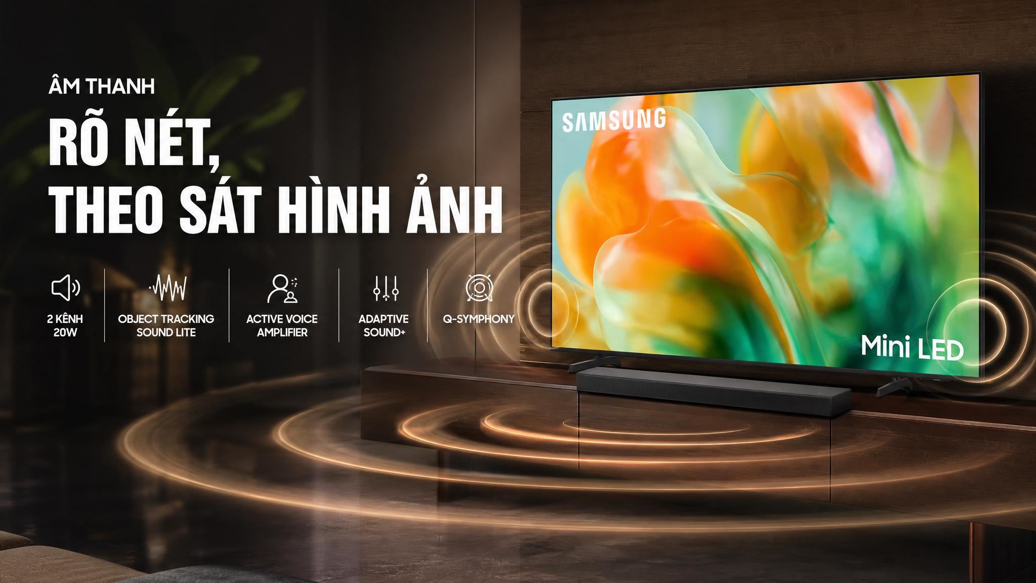 Smart Tivi Mini LED Samsung AI 4K 65 inch UA65M8XHA Màu Đen
