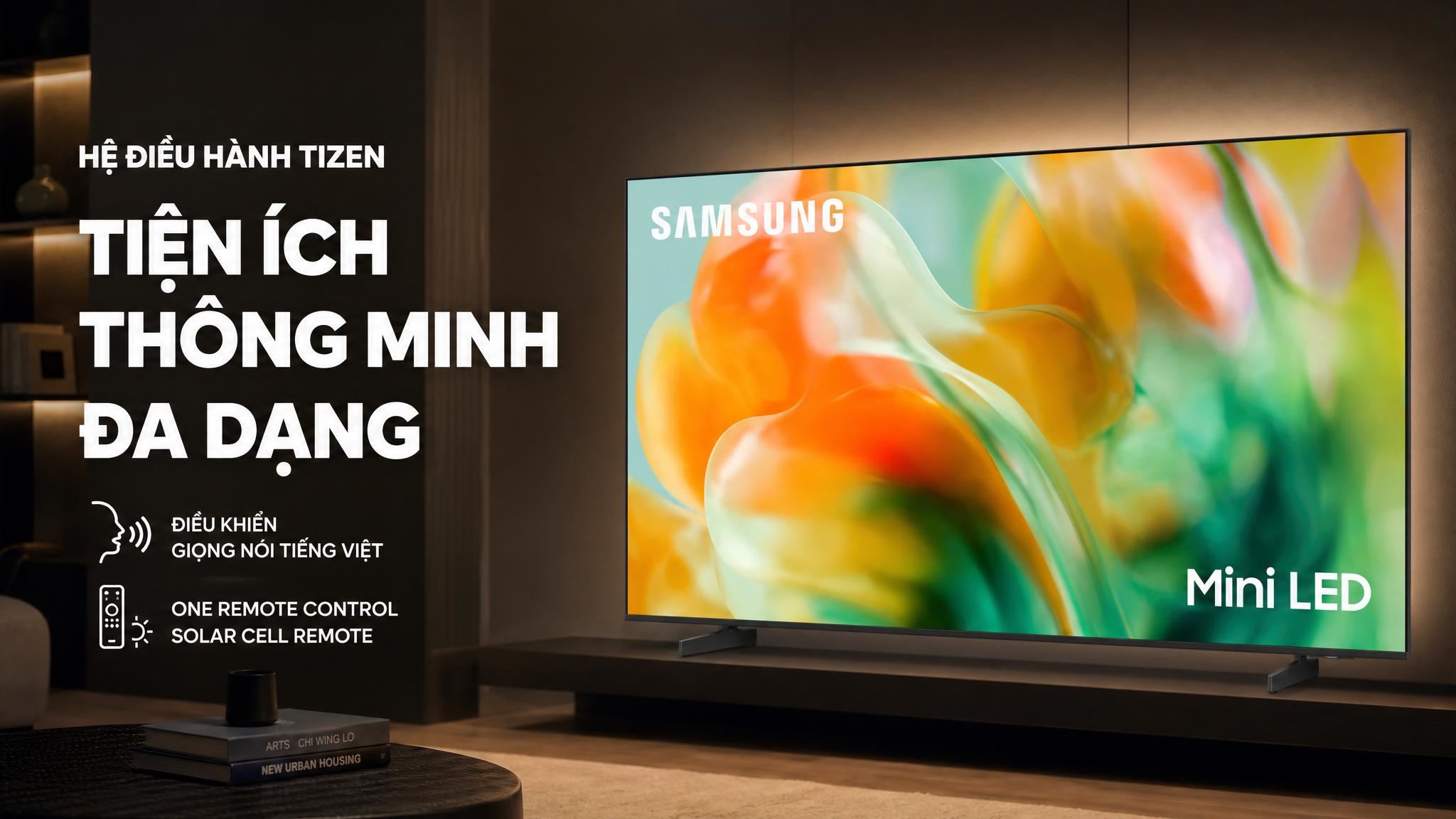 Smart Tivi Mini LED Samsung AI 4K 65 inch UA65M8XHA Màu Đen