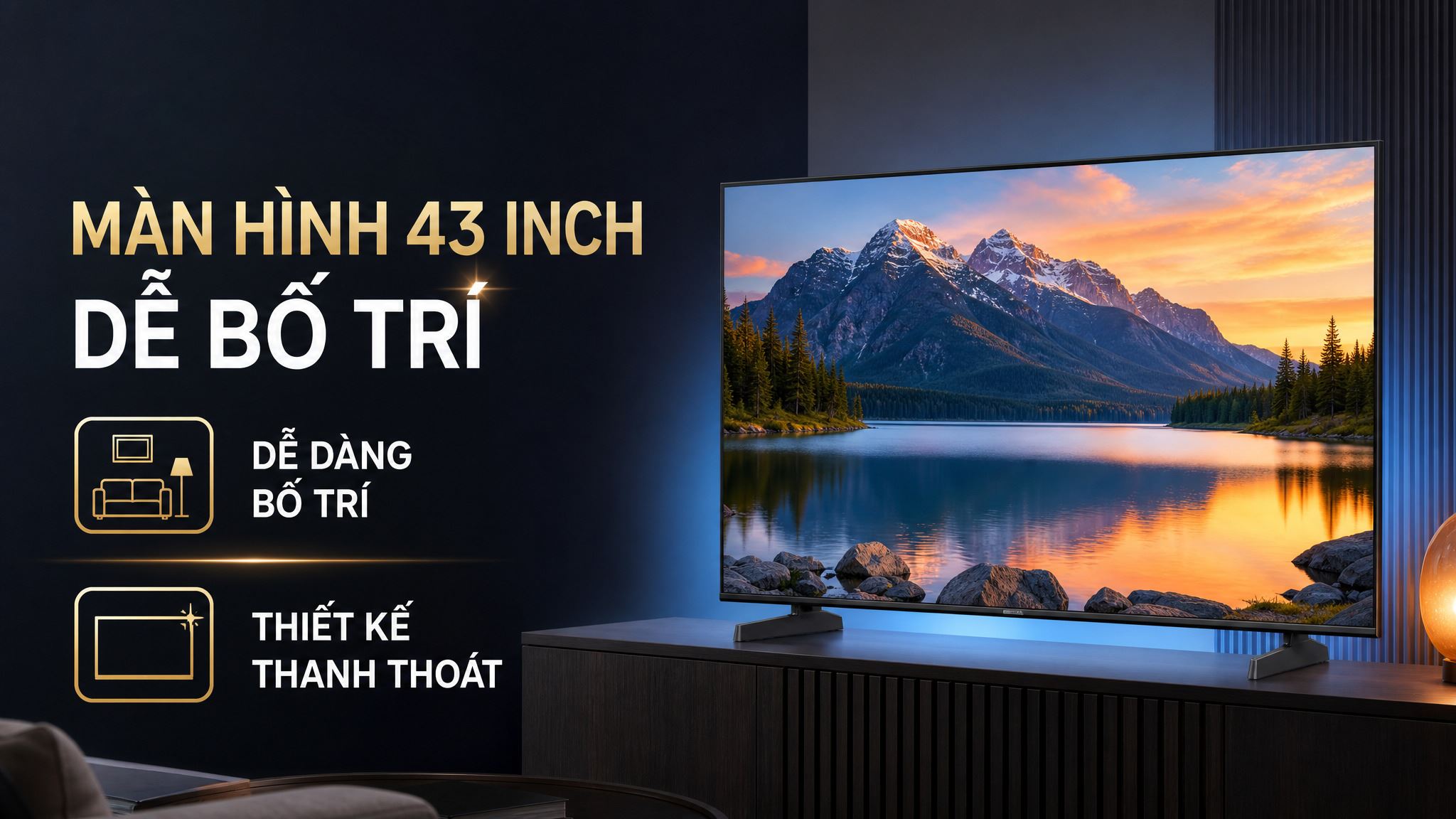 Smart Tivi Crystal UHD Samsung AI 4K 43 inch UA43U8500H Màu Đen