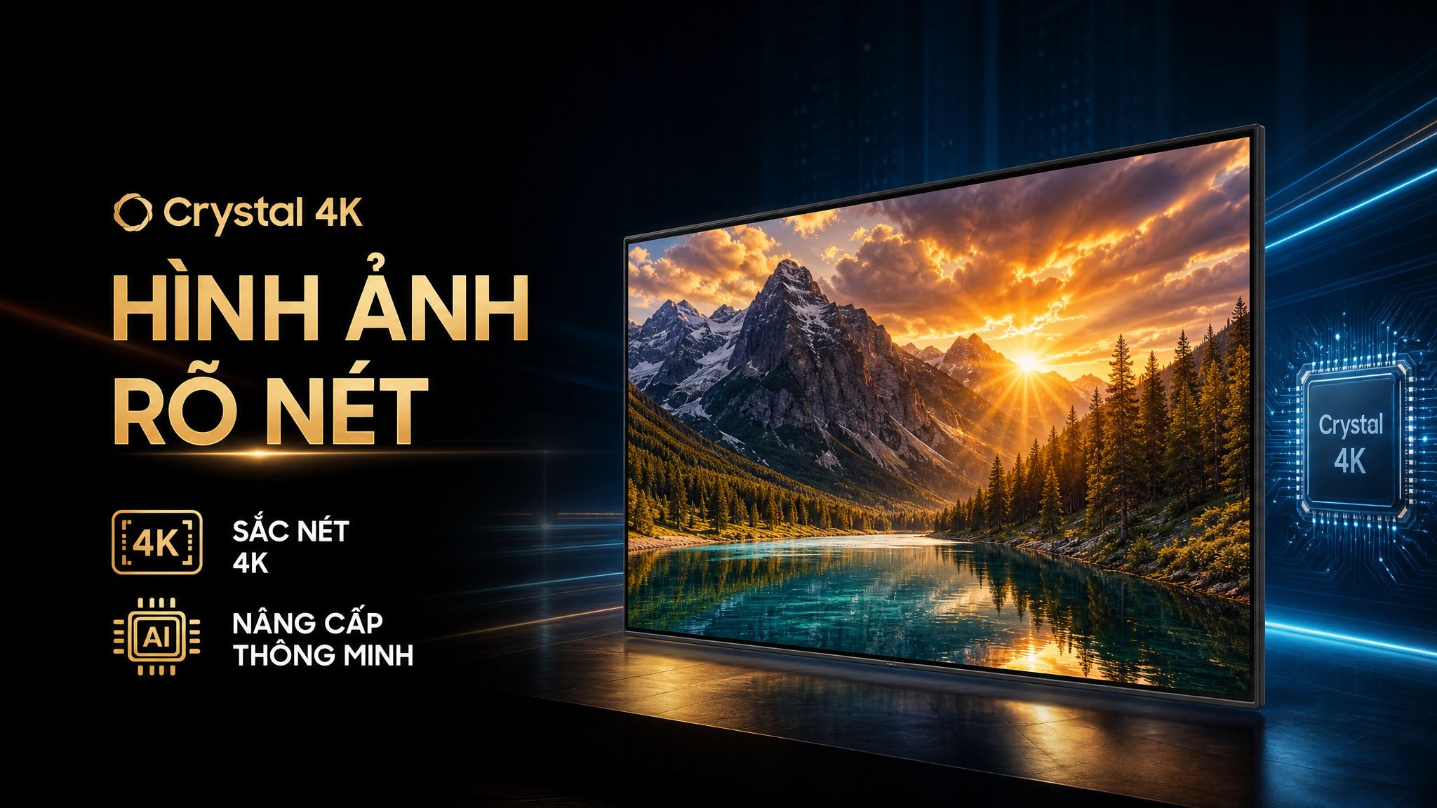 Smart Tivi Crystal UHD Samsung AI 4K 43 inch UA43U8500H Màu Đen