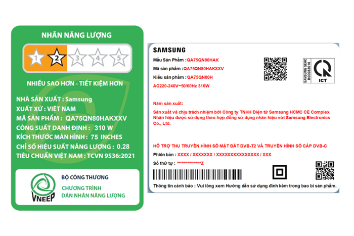 Smart Tivi Neo QLED Samsung AI 4K 75 inch QA75QN80HA Màu Đen