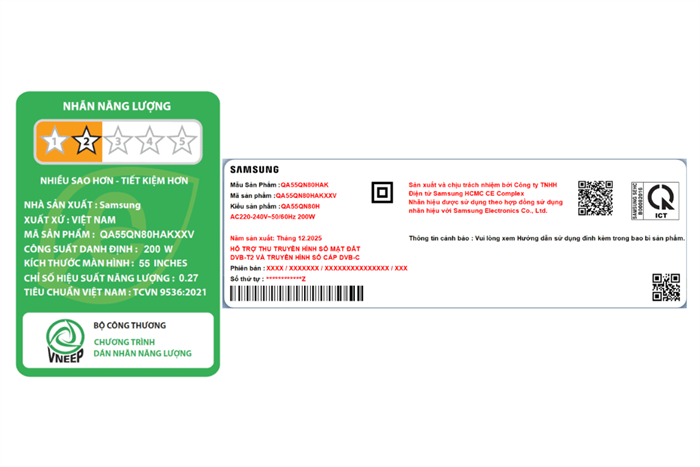 Smart Tivi Neo QLED Samsung AI 4K 55 inch QA55QN80HA Màu Đen