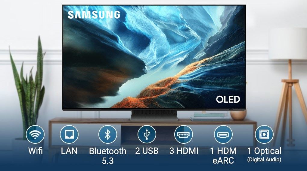 Smart Tivi OLED Samsung AI 4K 83 inch QA83S90HA - Kết nối đa dạng