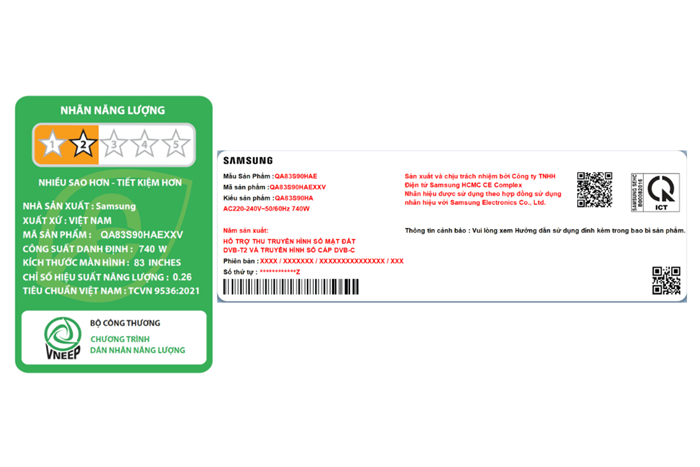 Smart Tivi OLED Samsung AI 4K 83 inch QA83S90HA Màu Đen