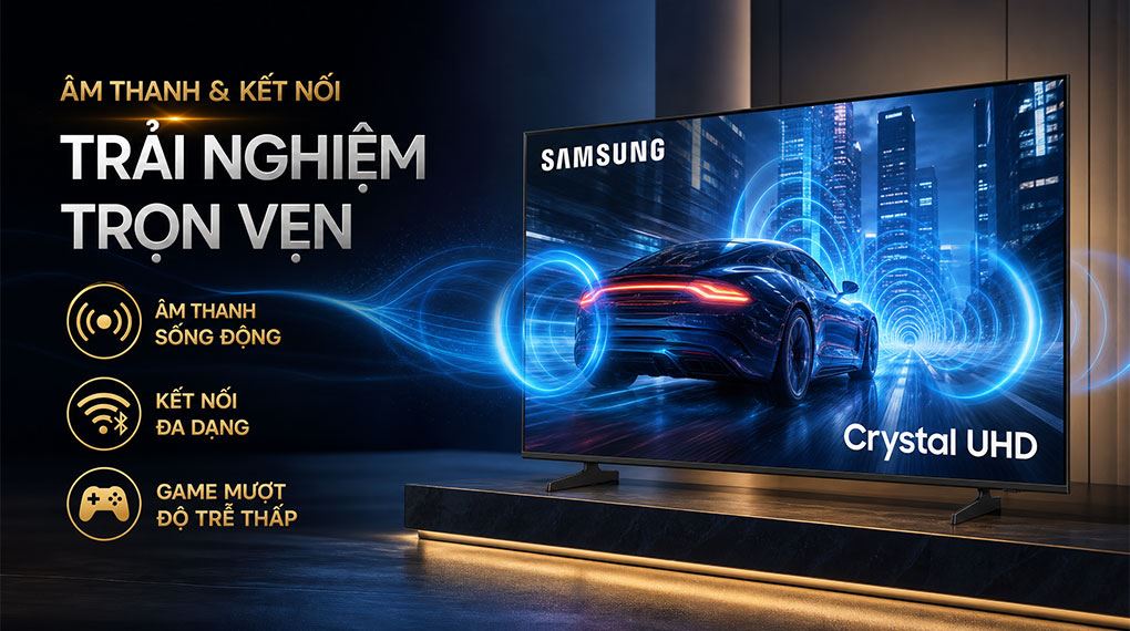 Smart Tivi Crystal UHD Samsung AI 4K 65 inch UA65U8500H Màu Đen