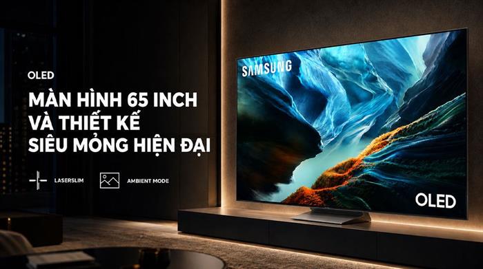 Smart Tivi OLED Samsung AI 4K 65 inch QA65S90HA Màu Đen