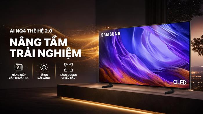 Smart Tivi OLED Samsung AI 4K 65 inch QA65S85HA Màu Đen