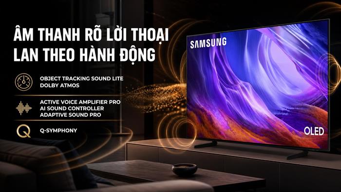 Smart Tivi OLED Samsung AI 4K 65 inch QA65S85HA Màu Đen