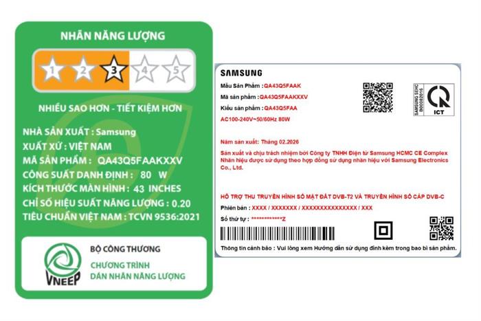 Smart Tivi QLED Samsung FHD 43 inch QA43Q5FAA Màu Đen