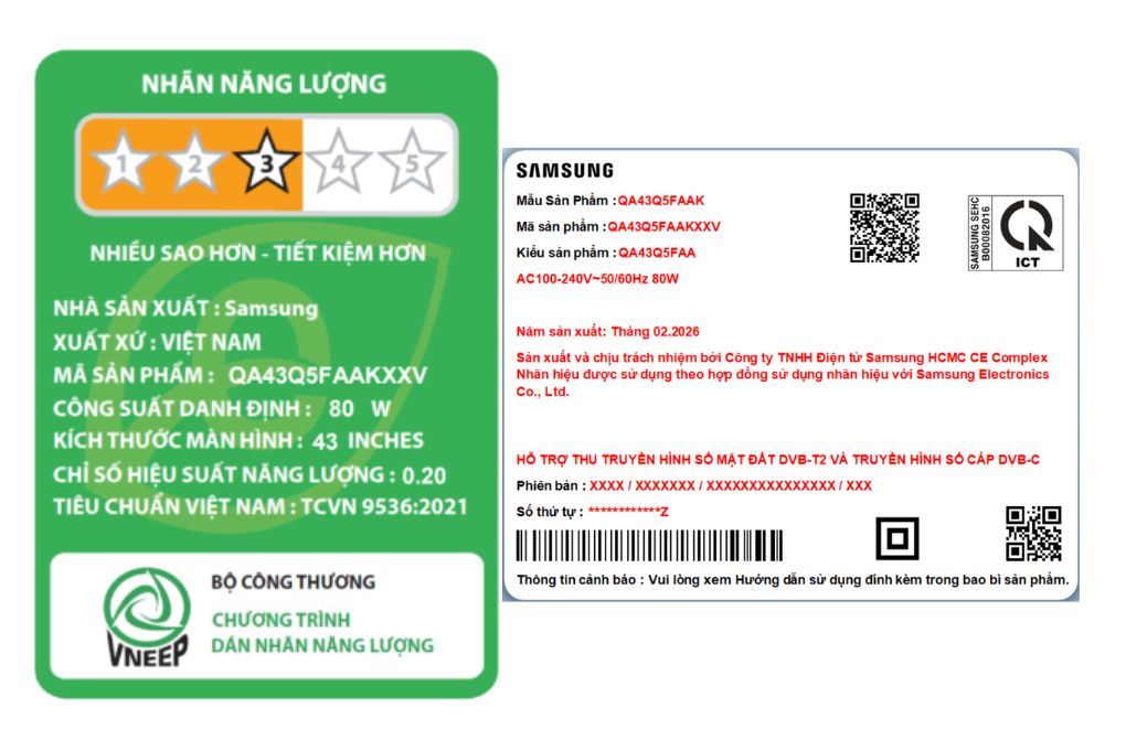 Smart Tivi QLED Samsung FHD 43 inch QA43Q5FAA Màu Đen