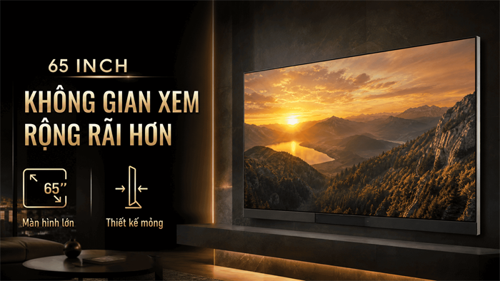 Smart Tivi OLED LG AI 4K 65 inch OLED65G6PSA Màu Đen