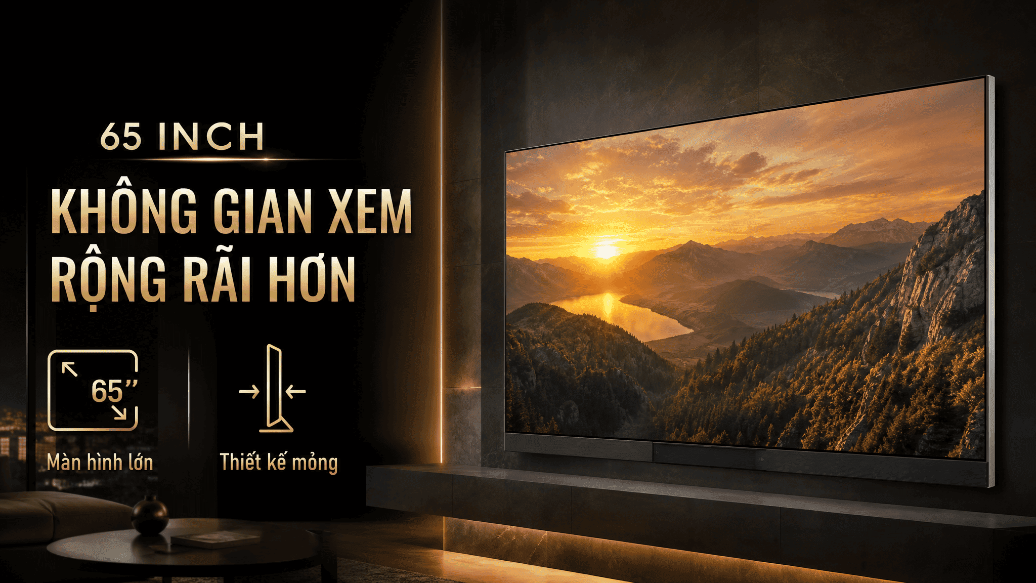 Smart Tivi OLED LG AI 4K 65 inch OLED65G6PSA Màu Đen