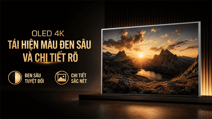 Smart Tivi OLED LG AI 4K 65 inch OLED65G6PSA Màu Đen