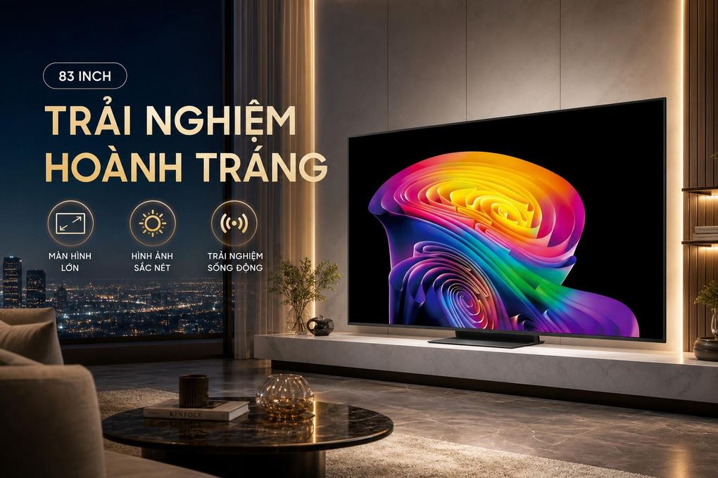 Smart Tivi OLED LG AI 4K 83 inch OLED83C6PSA Màu Đen
