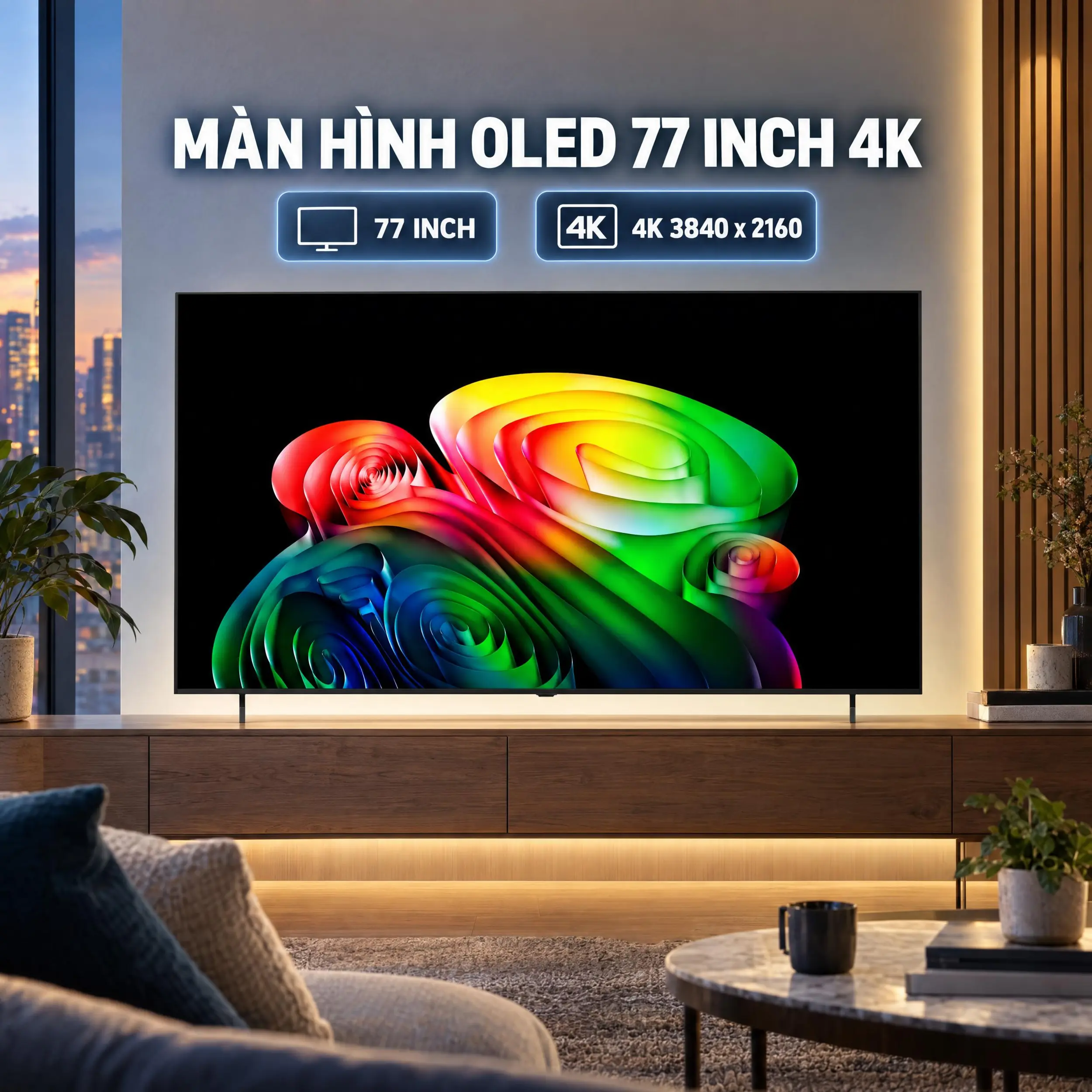 Smart Tivi OLED LG AI 4K 77 inch OLED77B6PSA Màu Đen