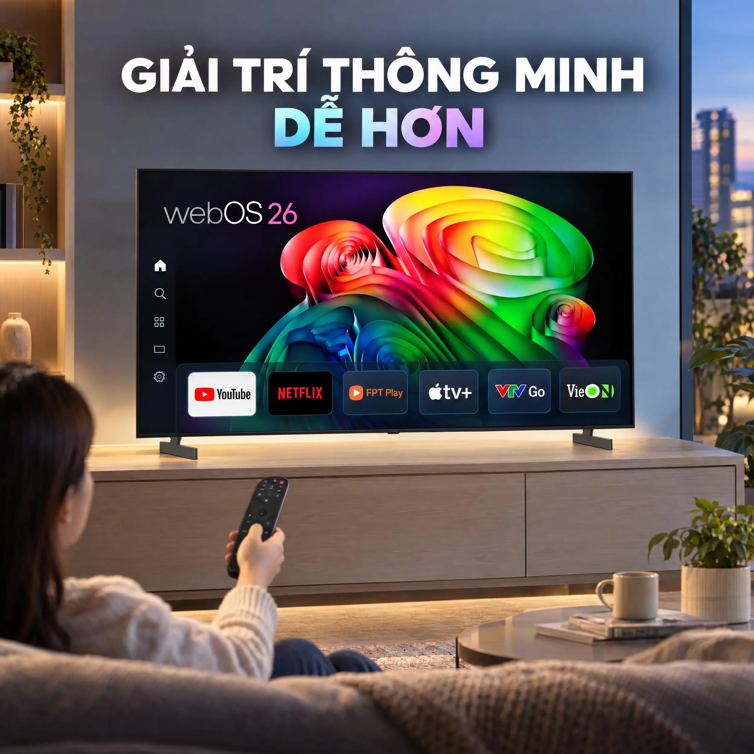 Smart Tivi OLED LG AI 4K 77 inch OLED77B6PSA Màu Đen