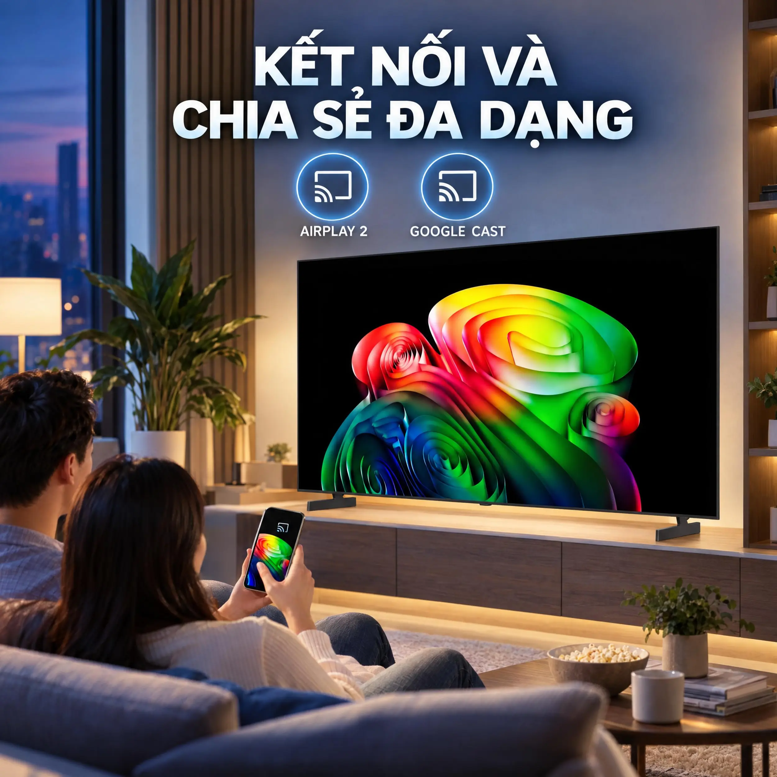 Smart Tivi OLED LG AI 4K 77 inch OLED77B6PSA Màu Đen