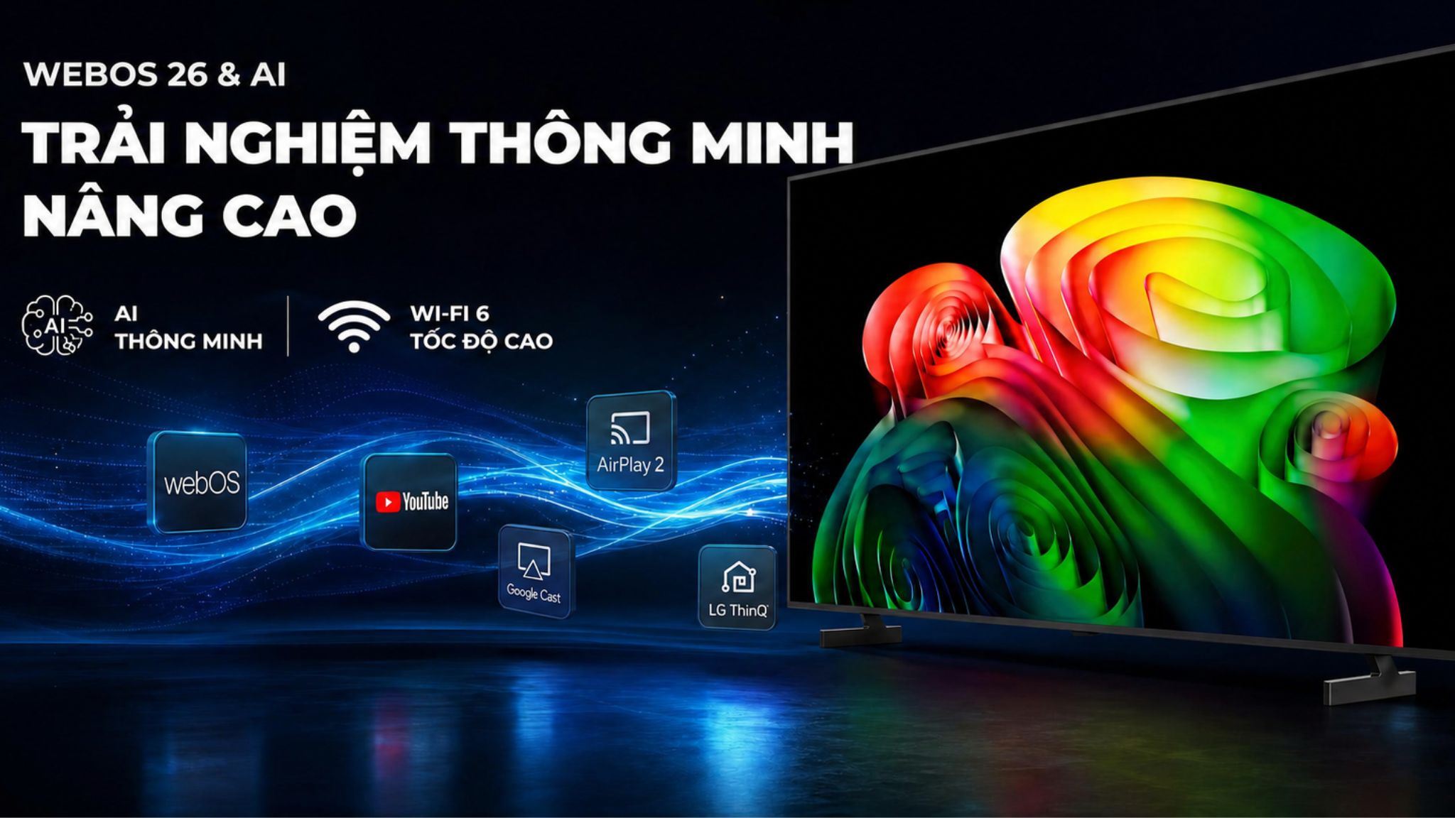 Smart Tivi OLED LG AI 4K 65 inch OLED65B6PSA Màu Đen
