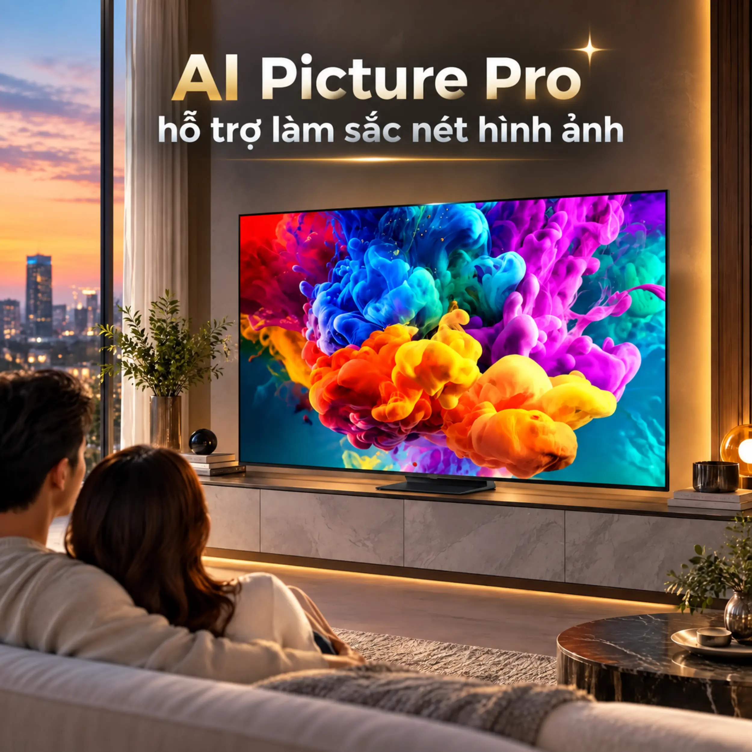 Smart Tivi QNED LG AI 4K 100 inch 100QNED86BS - AI Picture Pro hỗ trợ làm sắc nét hình ảnh Smart Tivi QNED LG AI 4K 100 inch 100QNED86BS - AI Picture Pro hỗ trợ làm sắc nét hình ảnh