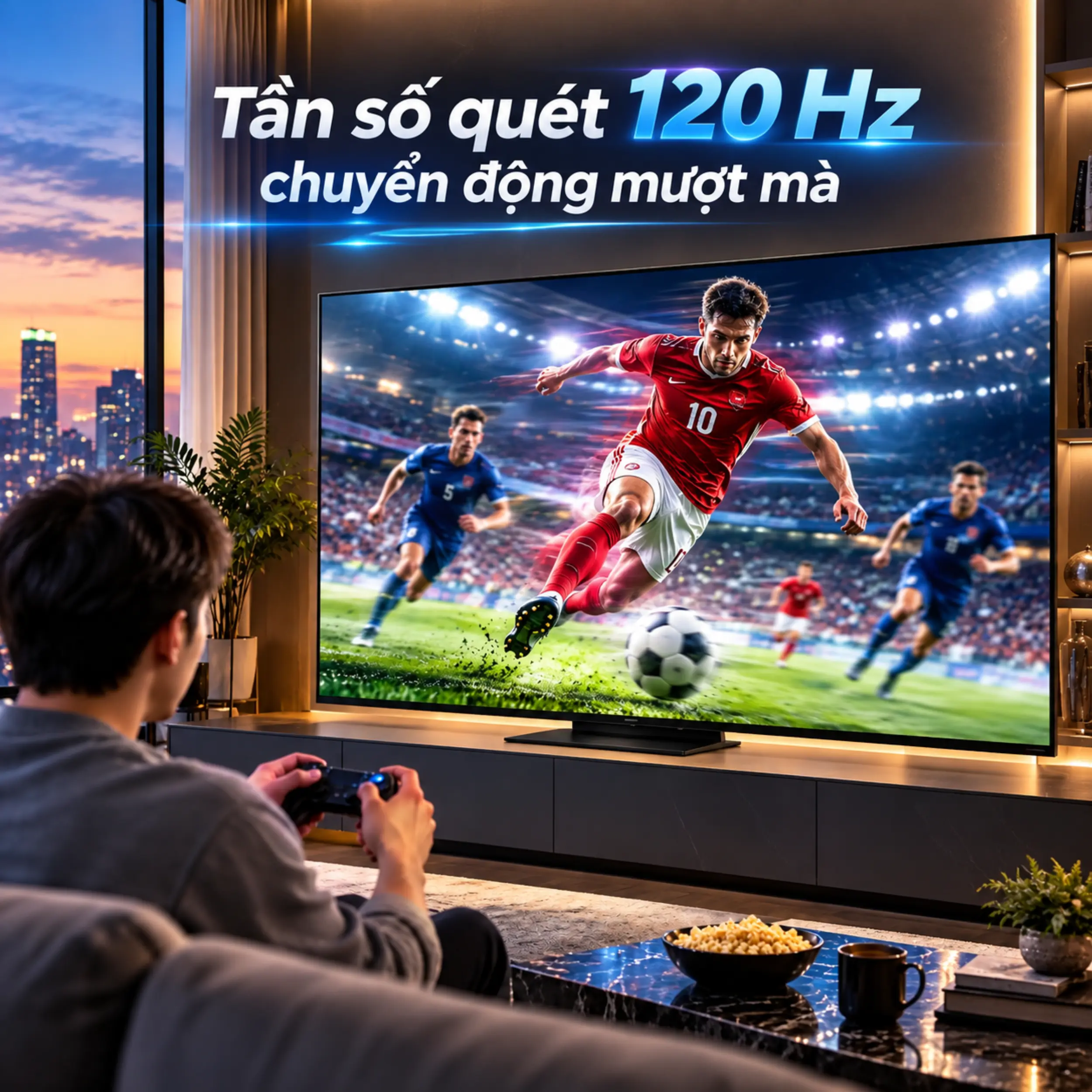 Smart Tivi QNED LG AI 4K 100 inch 100QNED86BS - Tần số quét 120 Hz chuyển động mượt mà Smart Tivi QNED LG AI 4K 100 inch 100QNED86BS - Tần số quét 120 Hz chuyển động mượt mà