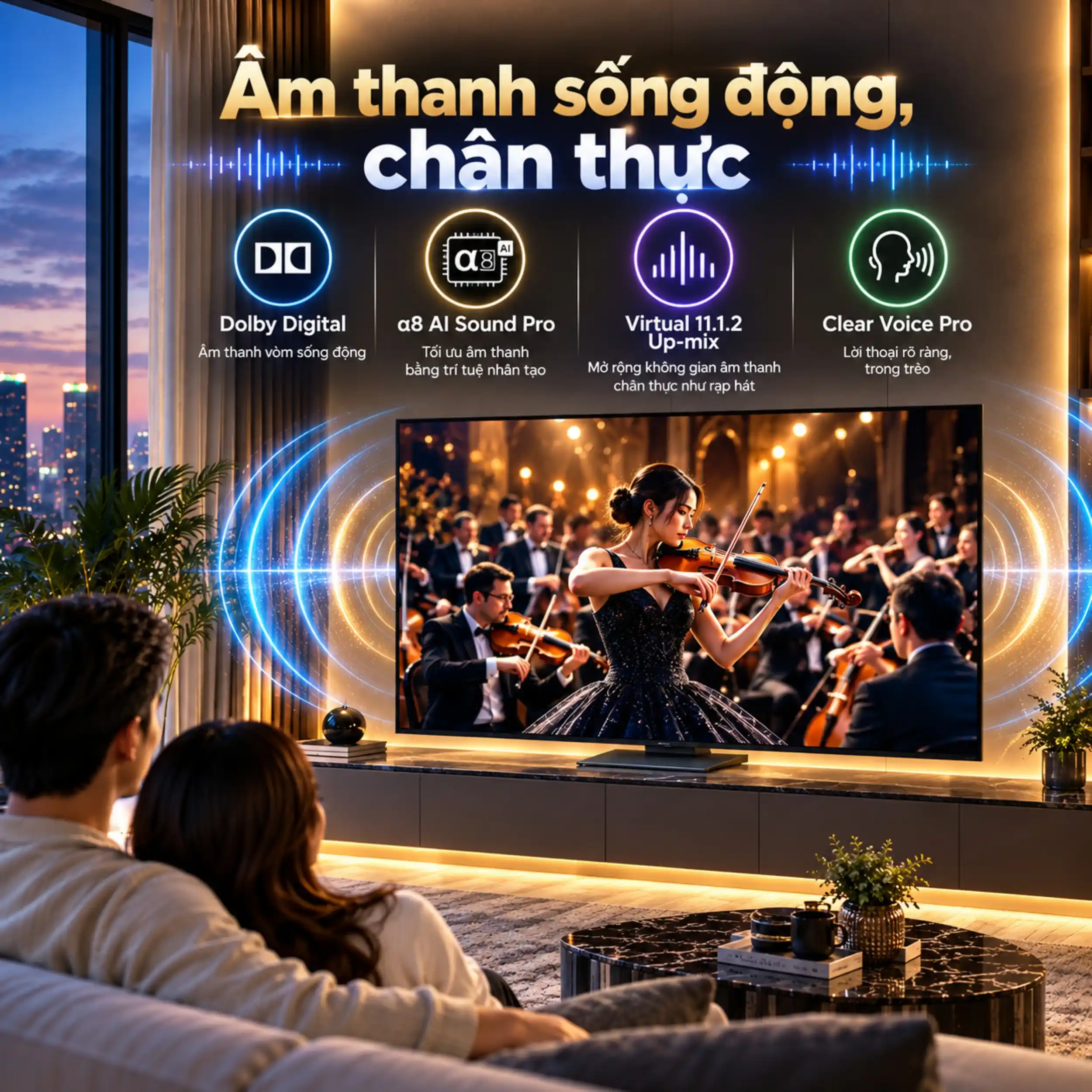 Smart Tivi QNED LG AI 4K 100 inch 100QNED86BS Màu Đen