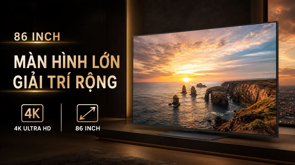 Smart Tivi QNED LG AI 4K 86 inch 86QNED86BSA Màu Đen