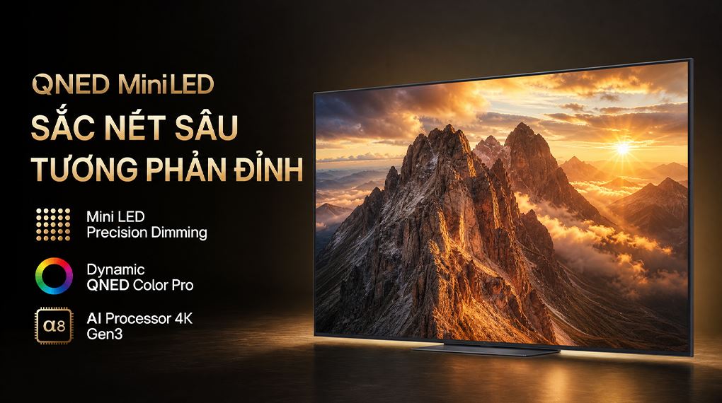 Smart Tivi QNED LG AI 4K 86 inch 86QNED86BSA Màu Đen