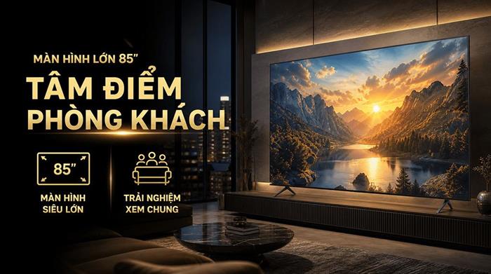 Smart Tivi QNED LG AI 4K 85 inch 85QNED70BSA Màu Đen