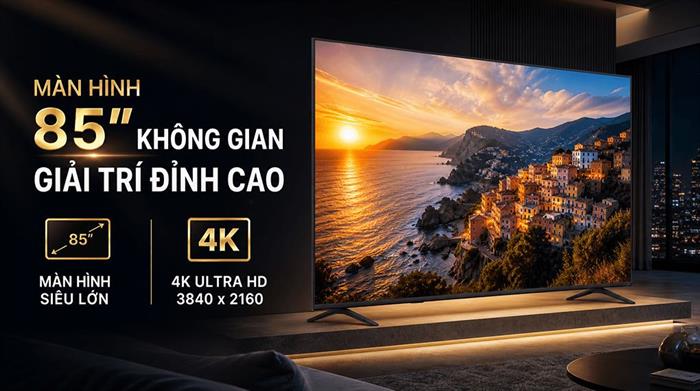 Smart Tivi QNED LG AI 4K 85 inch 85QNED70BSA Màu Đen