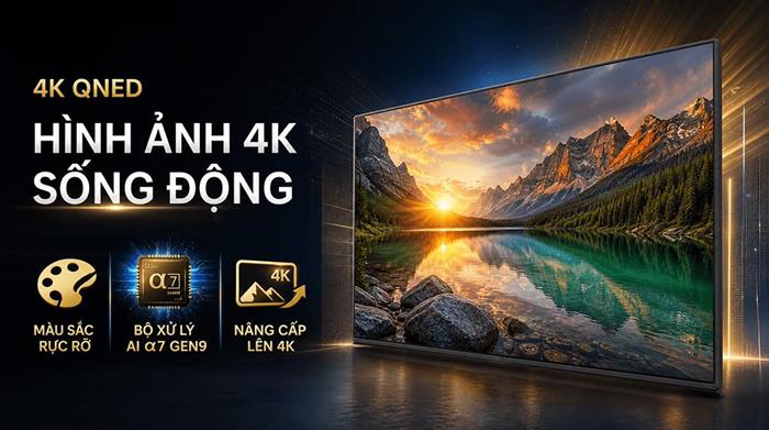 Smart Tivi QNED LG AI 4K 85 inch 85QNED70BSA Màu Đen