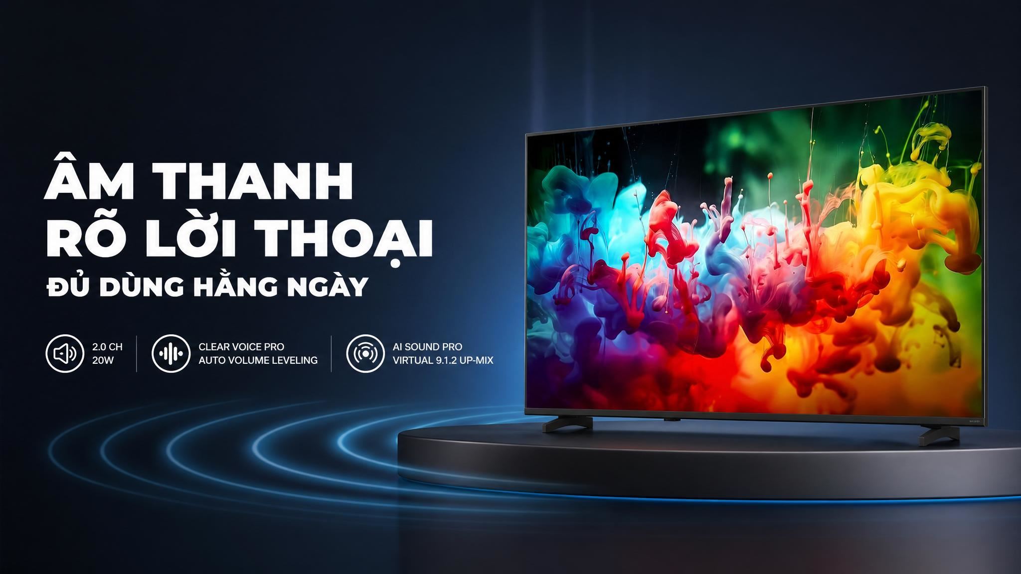 Smart Tivi QNED LG AI 4K 55 inch 55QNED70BSA Màu Đen