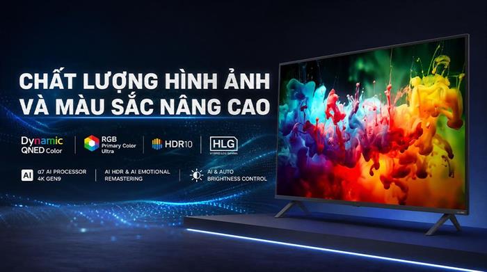 Smart Tivi QNED LG AI 4K 43 inch 43QNED70BSA Màu Đen