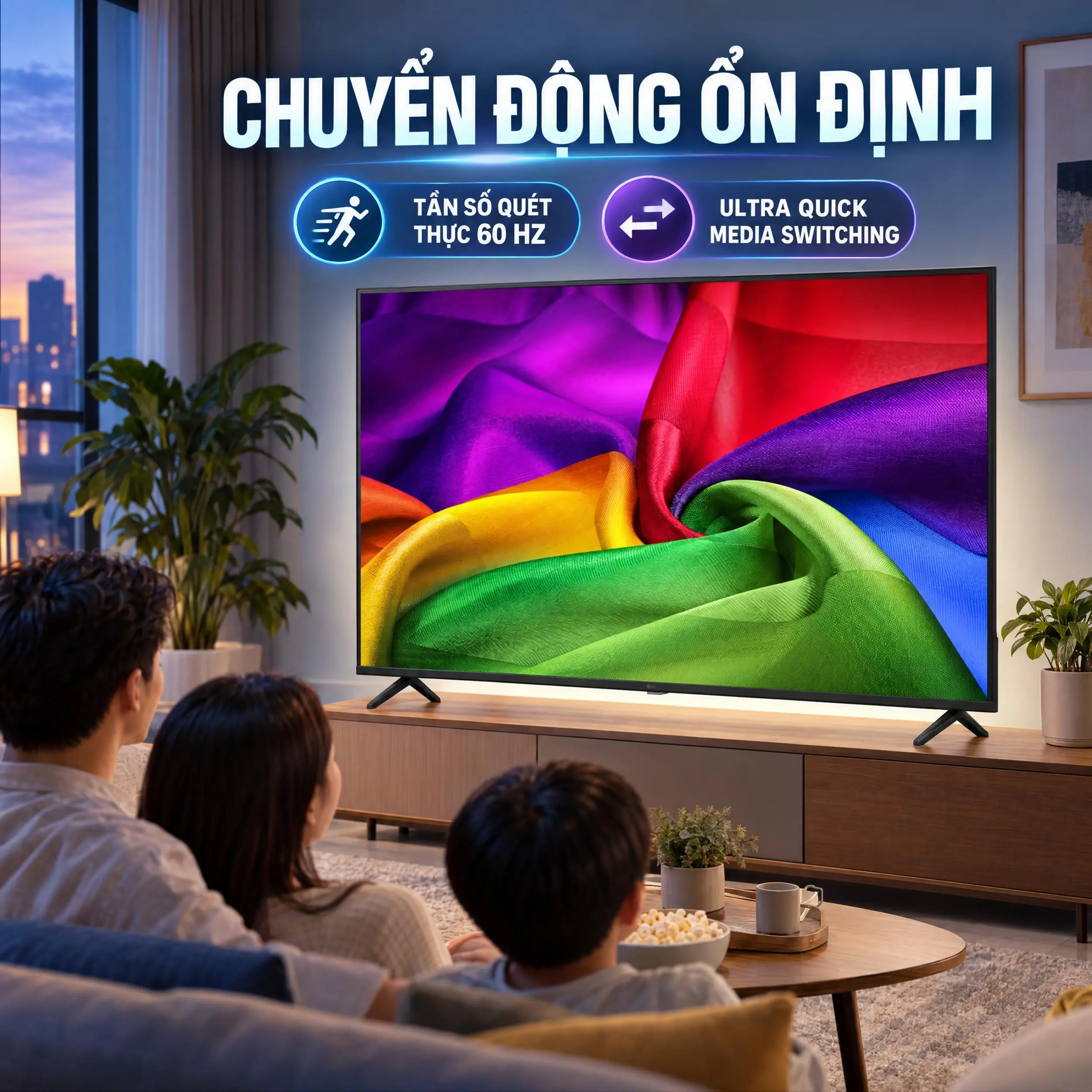 Smart Tivi LG AI 4K 43 inch 43NU805BPSC - Chuyển động ổn định