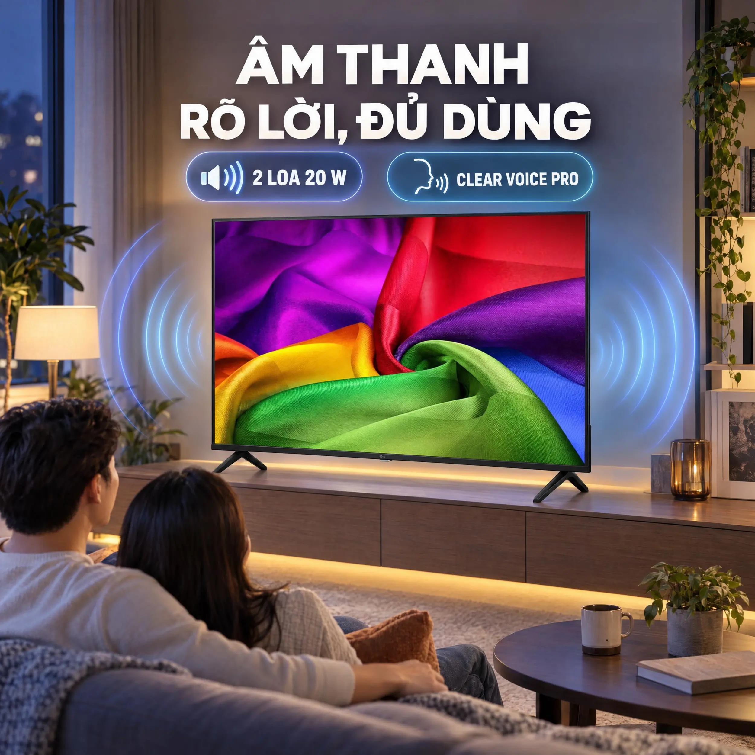 Smart Tivi LG AI 4K 43 inch 43NU805BPSC - Âm thanh rõ lời, đủ dùng cho phòng nhỏ