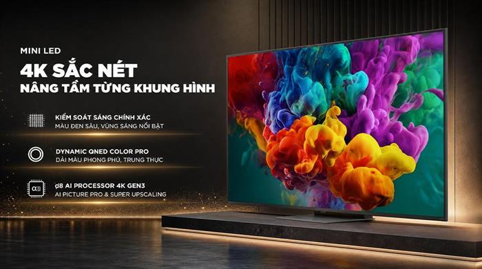 Smart Tivi QNED LG AI 4K 65 inch 65QNED86BSA Màu Đen