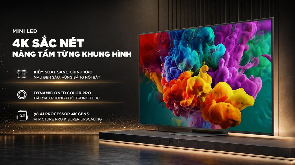 Smart Tivi QNED LG AI 4K 65 inch 65QNED86BSA Màu Đen