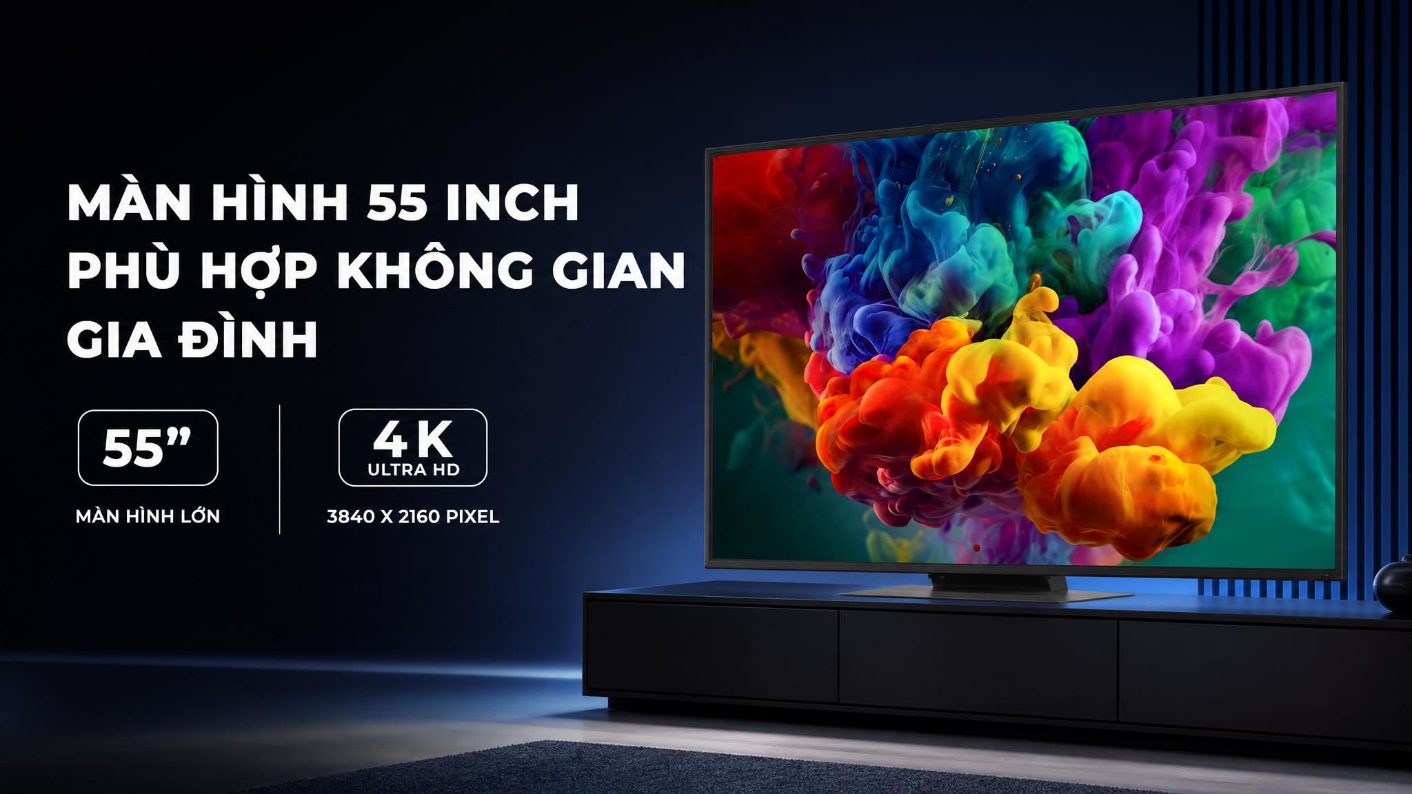 Smart Tivi QNED LG AI 4K 55 inch 55QNED86BSA Màu Đen