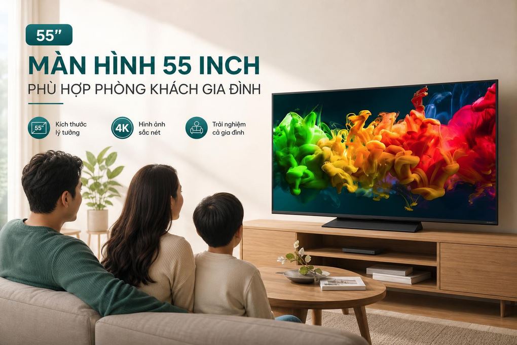 Smart Tivi QNED LG AI 4K 55 inch 55QNED81BSA Màu Đen