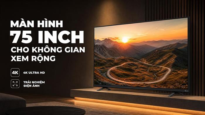Smart Tivi LG AI 4K 75 inch 75NU855BPSA Màu Đen