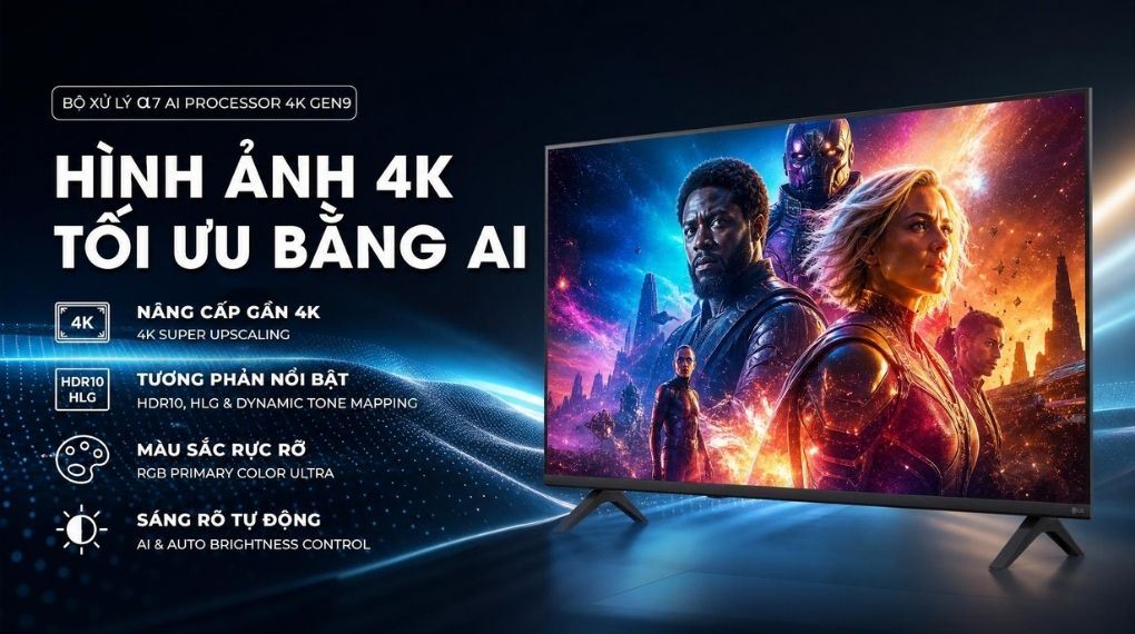 Smart Tivi LG AI 4K 43 inch 43NU855BPSA Màu Đen