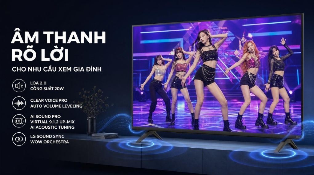 Smart Tivi LG AI 4K 43 inch 43NU855BPSA Màu Đen