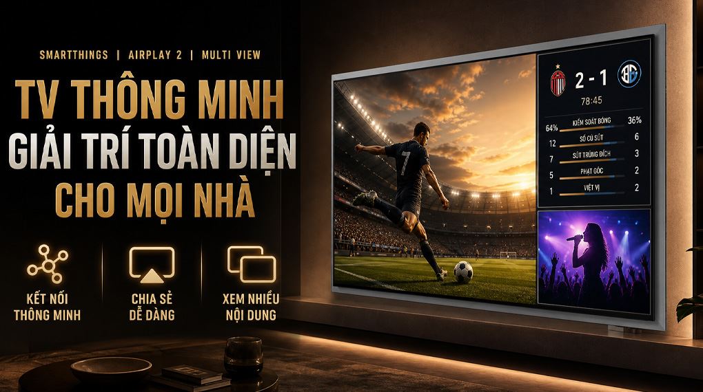 Smart Tivi OLED Samsung AI 4K 83 inch QA83S95HX Màu Đen