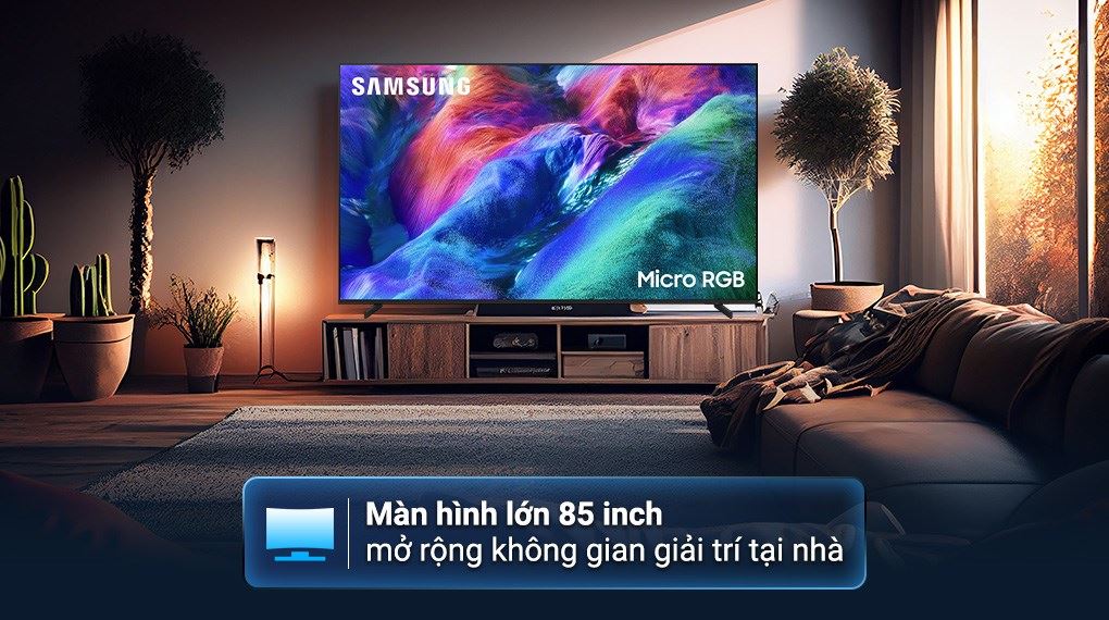 Smart tivi Micro RGB Samsung AI 4K 85 inch MRA85R85HA - Màn hình 85 inch