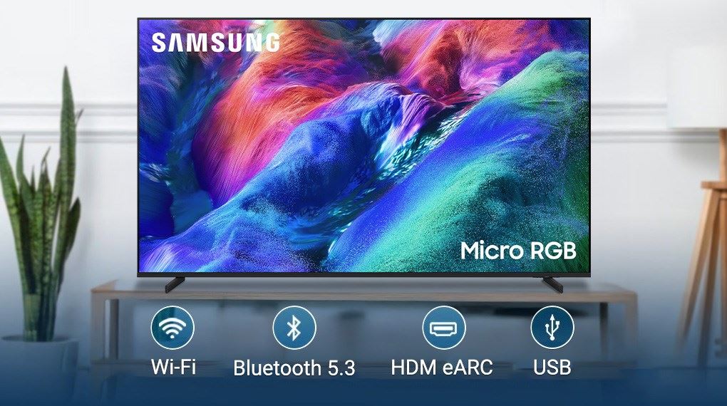 Smart tivi Micro RGB Samsung AI 4K 85 inch MRA85R85HA - Kết nối