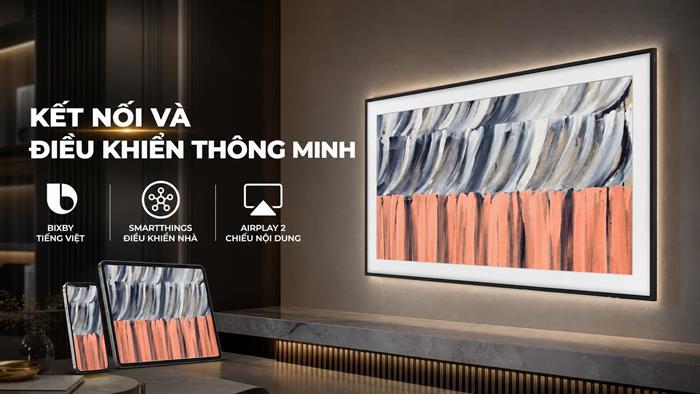 Smart Tivi Khung Tranh The Frame QLED Samsung AI 4K 65 inch QA65LS03HE Màu Đen