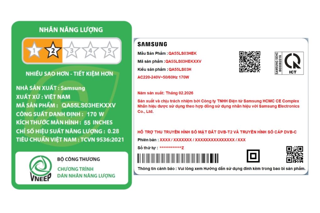 Smart Tivi Khung Tranh The Frame QLED Samsung AI 4K 55 inch QA55LS03HE Màu Đen