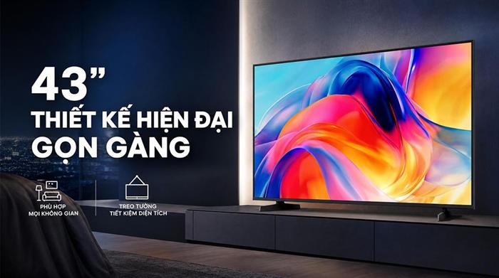 Smart Tivi Mini LED Samsung AI 4K 43 inch UA43M77HA Màu Đen
