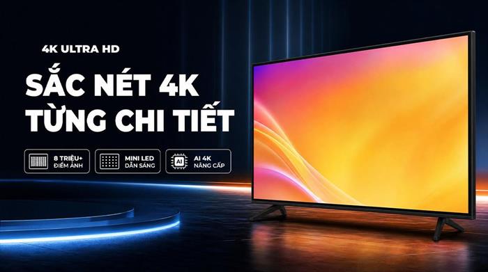 Smart Tivi Mini LED Samsung AI 4K 43 inch UA43M77HA Màu Đen