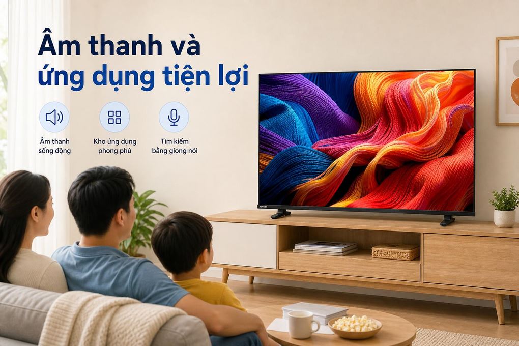 Smart Tivi QLED Toshiba FHD 32 inch 32V37SP Màu Đen