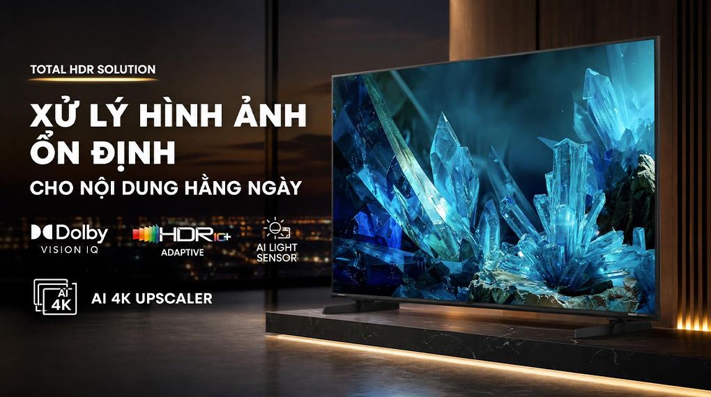 Smart Tivi Mini LED Hisense AI 4K 55 inch 55U6SE Màu Đen
